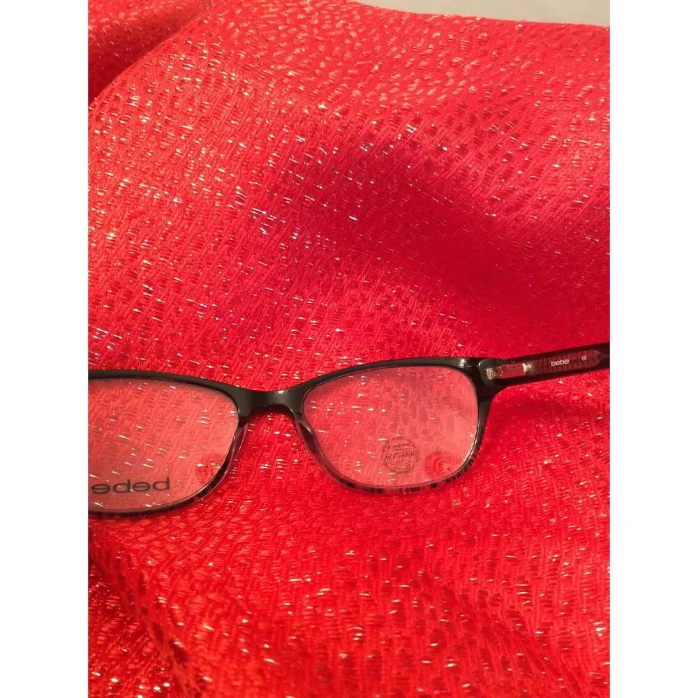 New BeBe Womens Optical Eyewear Frames Lens Glasses BB5142 Jet Lace